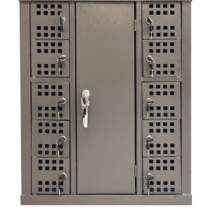 10 Compartment Steel Charging Cell Phone Locker